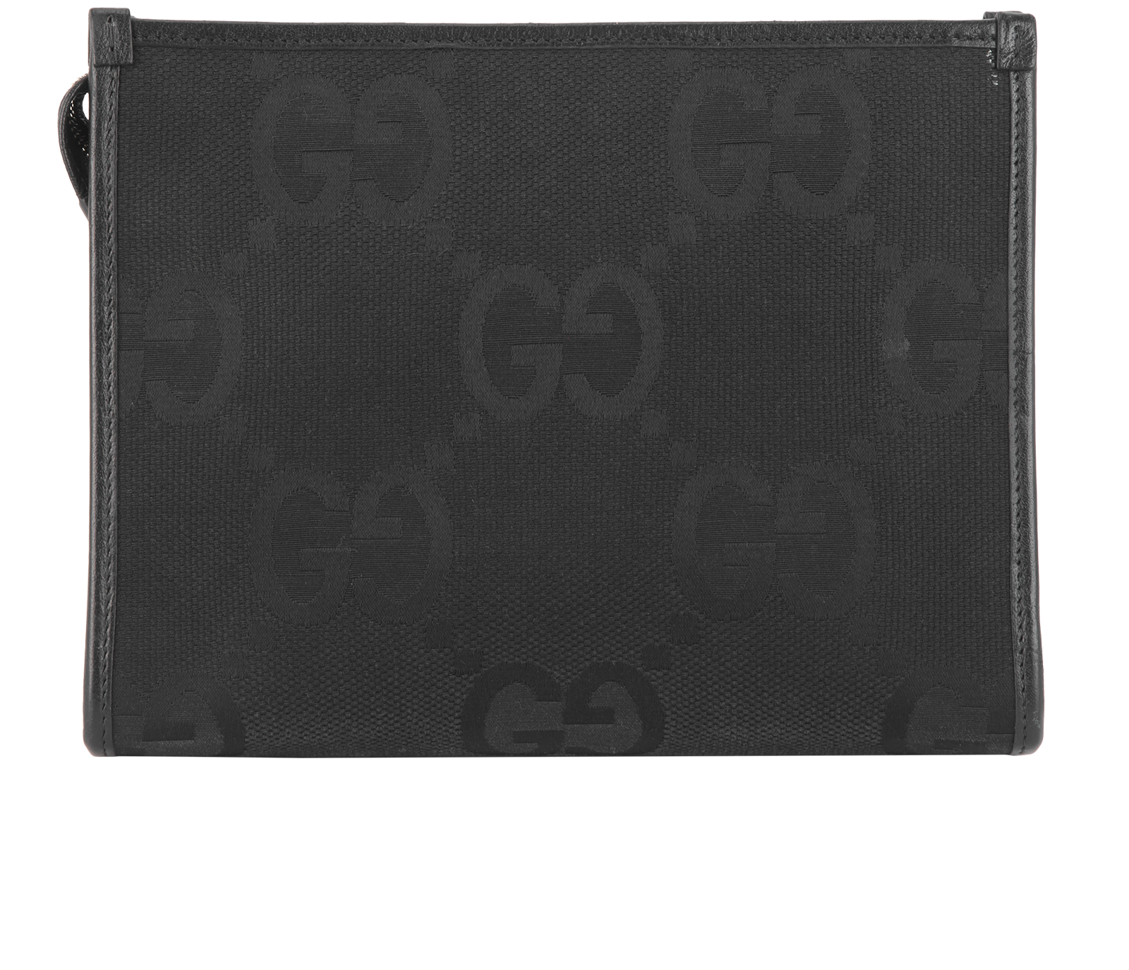 Jumbo GG Pouch, &pound;380, Accessories, Black, Canvas, Back view